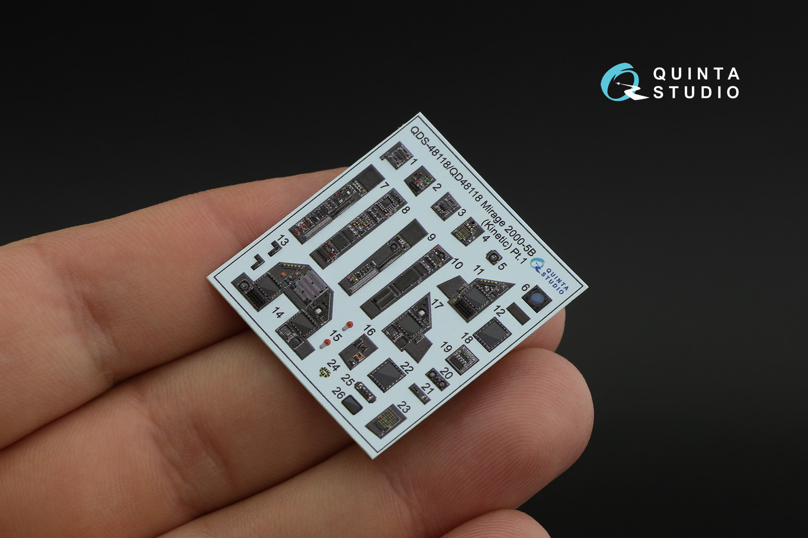QD48118 3D Декаль интерьера кабины Mirage 2000-5B (Kinetic)