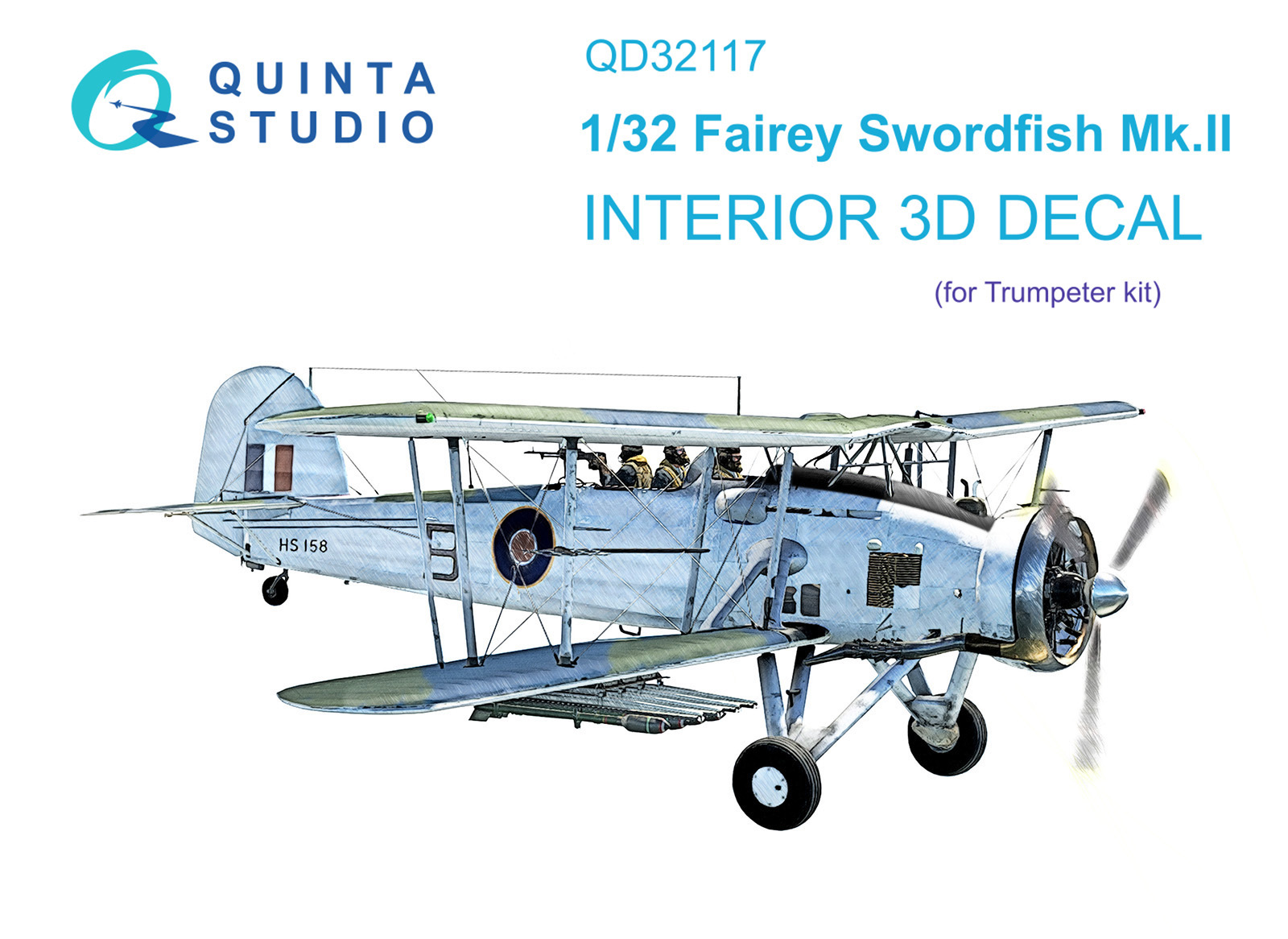 QD32117 3D Декаль интерьера Fairey Swordfish Mk.II (Trumpeter)