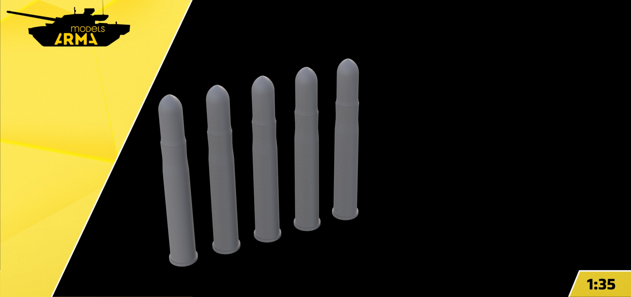 AM35943 Снаряды 37мм для танка ТГ 5шт. Arma Models