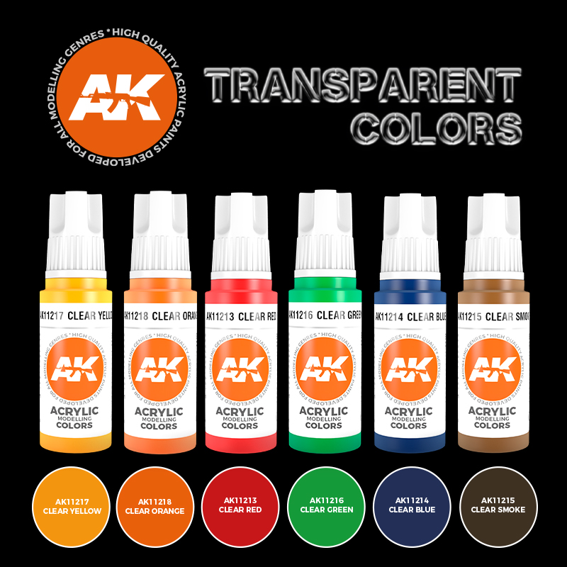 AK11758 Набор красок TRANSPARENT COLORS SET 3G AK11758 Набор красок TRANSPARENT COLORS SET 3G