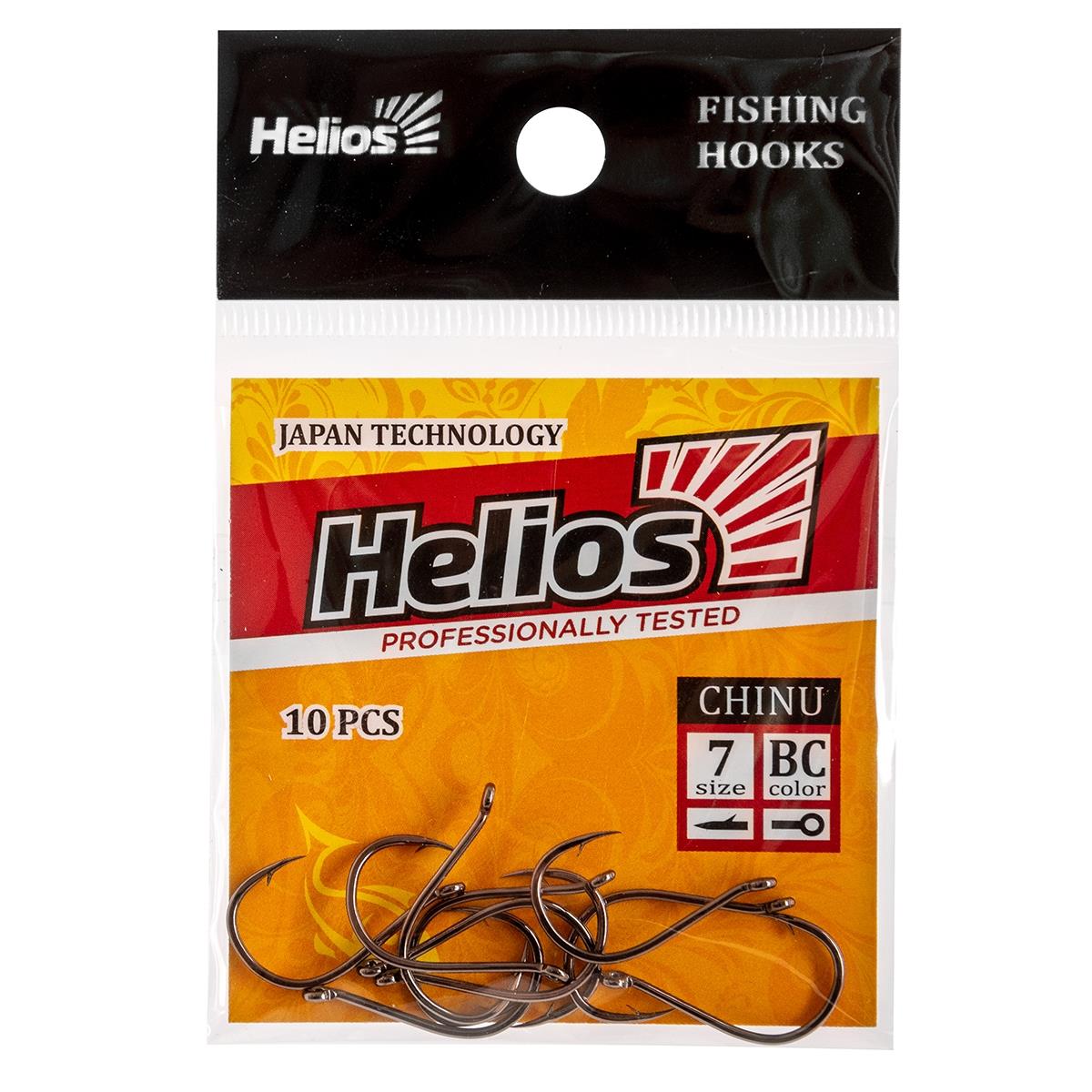 Крючок Chinu с кольцом №7 цвет BC (10шт) (HS-CH-7) Helios