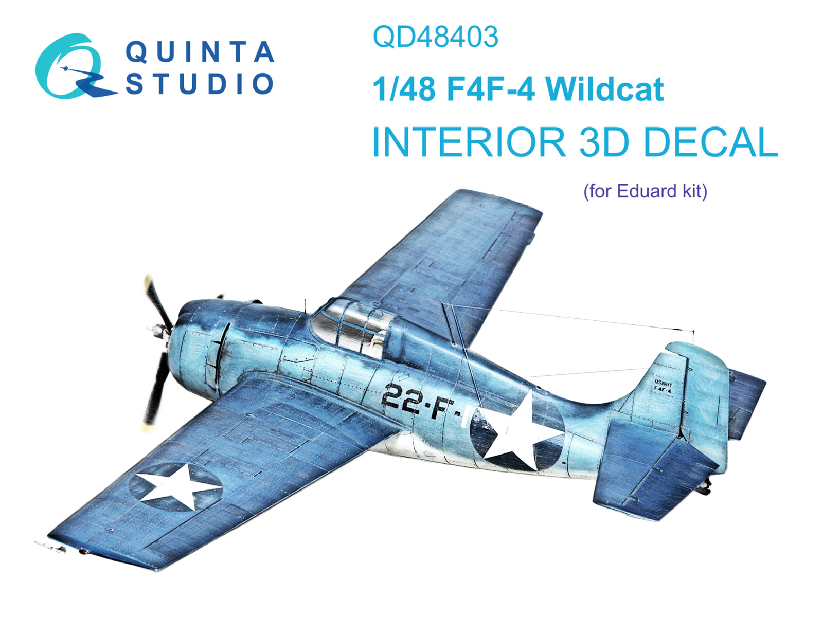 QD48403 3D Декаль интерьера кабины F4F-4 Wildcat (Eduard) QD48403 3D Декаль интерьера кабины F4F-4 Wildcat (Eduard)