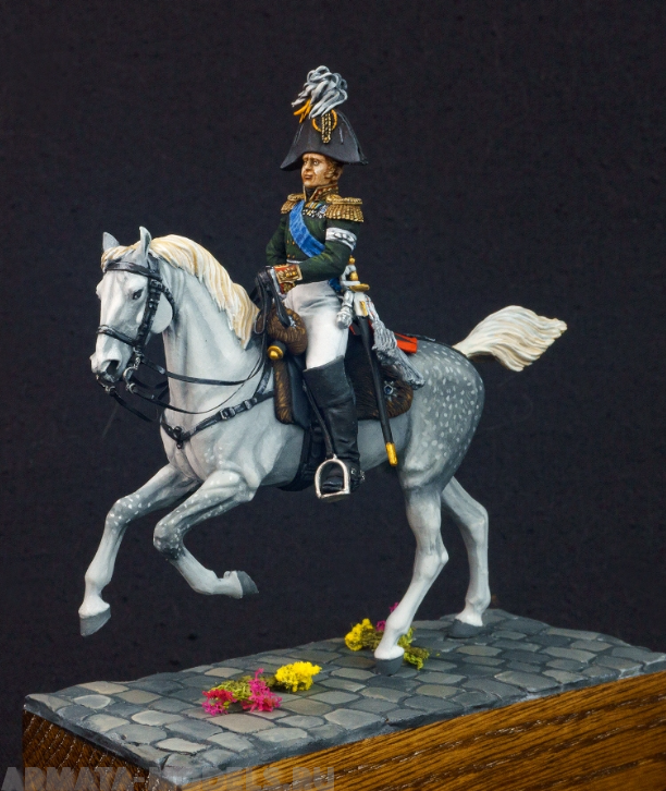 CHM-54237. Российский император Александр I, 1814 г. 54 мм. Материал - смола. Chronos Miniatures