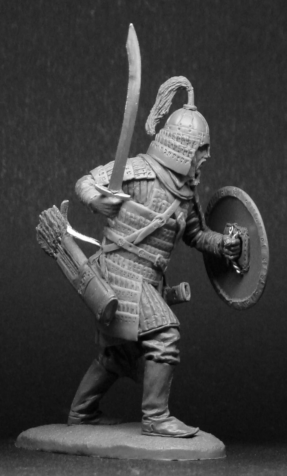 CHM-54045. Татаро-монгольский воин с мечтом, 14 век. 54 мм. Материал - смола. Chronos Miniatures