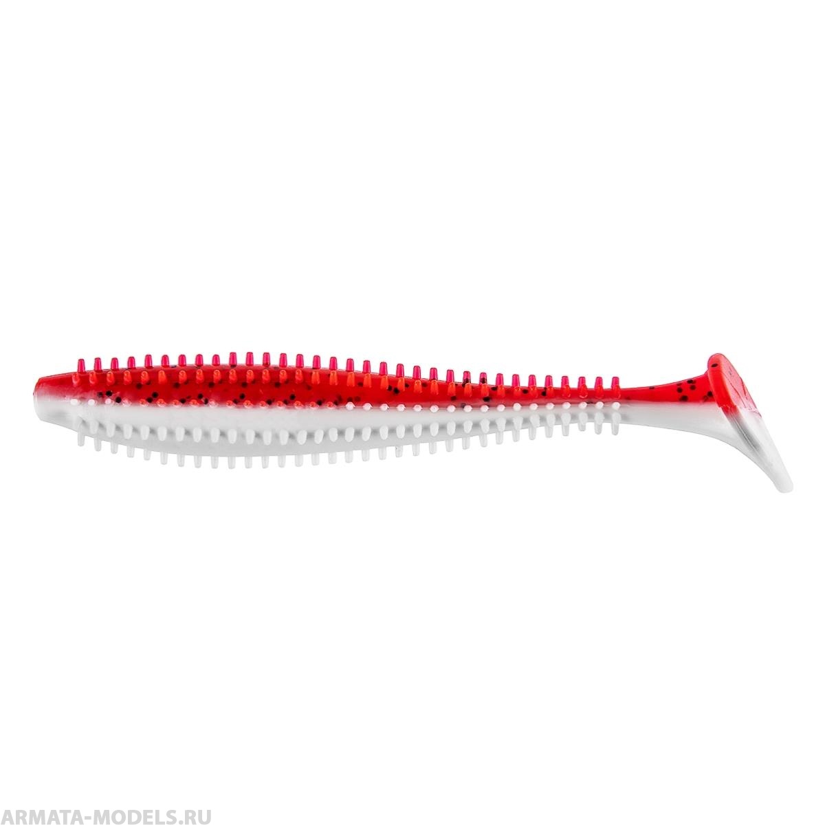 Виброхвост Shaggy 5,12"/13 см Red & White 5шт. (HS-18-003) Helios Виброхвост Shaggy 5,12"/13 см Red & White 5шт. (HS-18-003) Helios