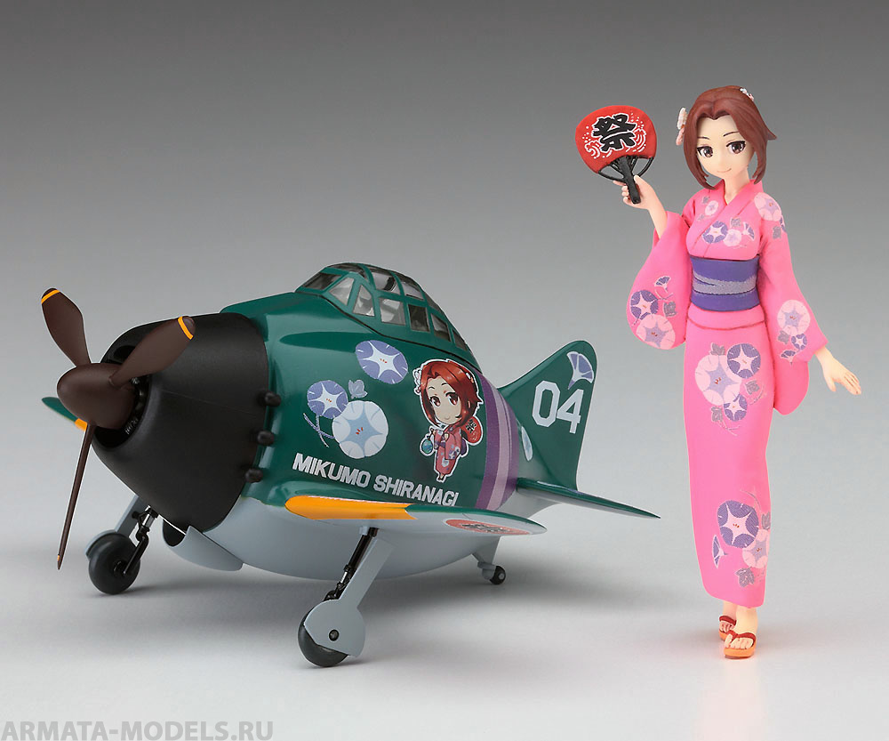52183  Модель самолета с фигуркой девушки  Egg Girls Collection №4 w/А6М Zero  (HASEGAWA) Hasegawa 52183  Модель самолета с фигуркой девушки  Egg Girls Collection №4 w/А6М Zero  (HASEGAWA) Hasegawa