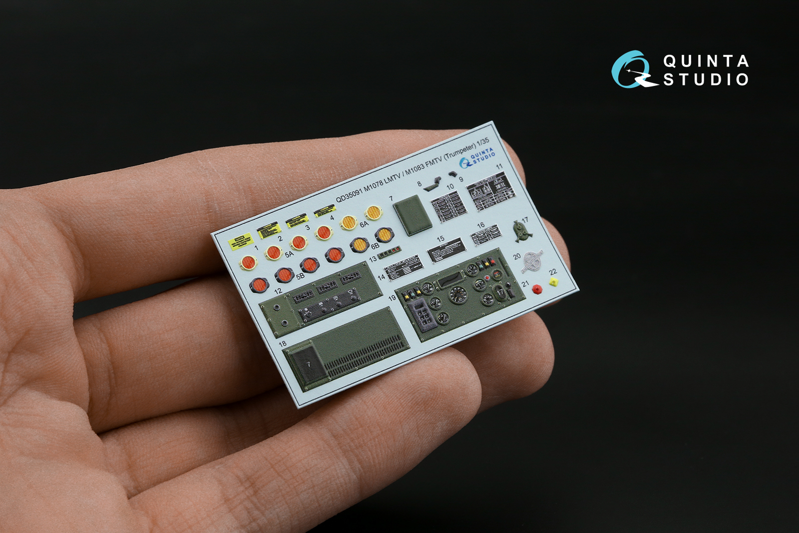 QD35091 3D Декаль интерьера кабины M1078 LMTV & M1083 FMTV (Trumpeter)