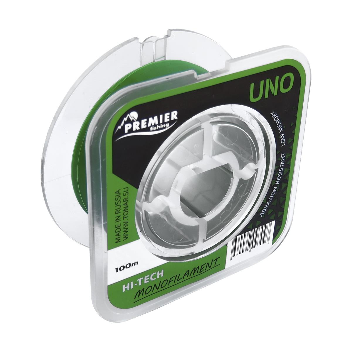 Леска UNO 0,40mm/100m Green Nylon (PR-U-G-040-100) Premier Fishing( цена указана за упаковку, в количестве 5шт.)