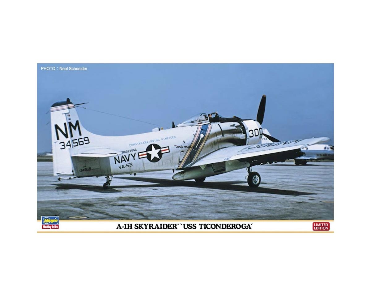 02262 Набор A-1H SKYRAIDER USS TICONDEROGA (Two kits in the box) (HASEGAWA) 1/72 02262 Набор A-1H SKYRAIDER USS TICONDEROGA (Two kits in the box) (HASEGAWA) 1/72