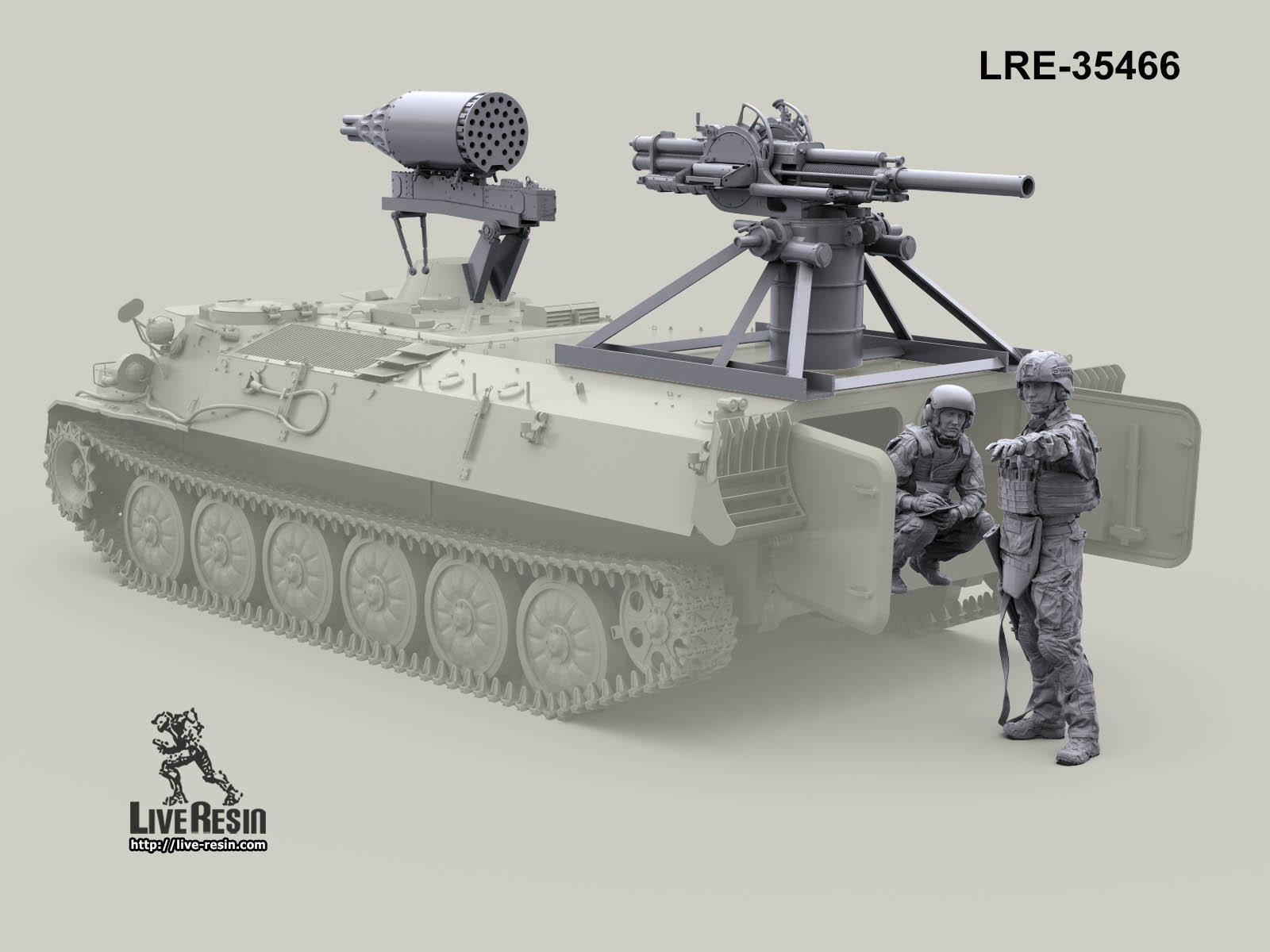 LRE35466 Конверсионный набор для МТ-ЛБ огневой поддержки -  установка блока  НАР УБ-32-24  и миномета 2Б9 «Василёк» (Не для свободной продажи)