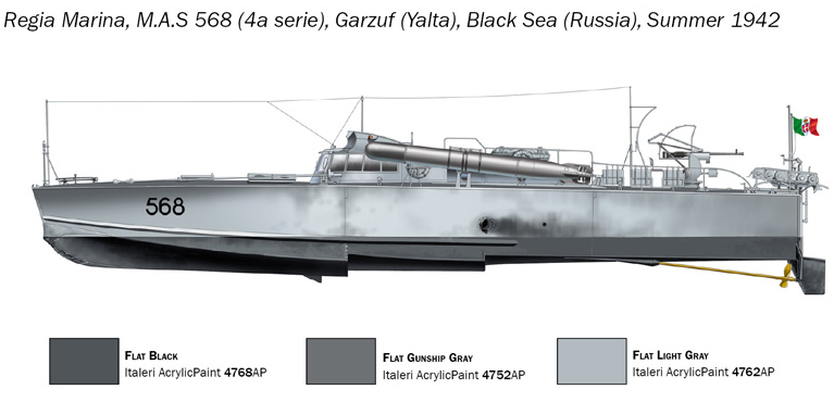 5626ИТ Торпедный катер M.A.S. 563/568 Italeri 5626ИТ Торпедный катер M.A.S. 563/568 Italeri