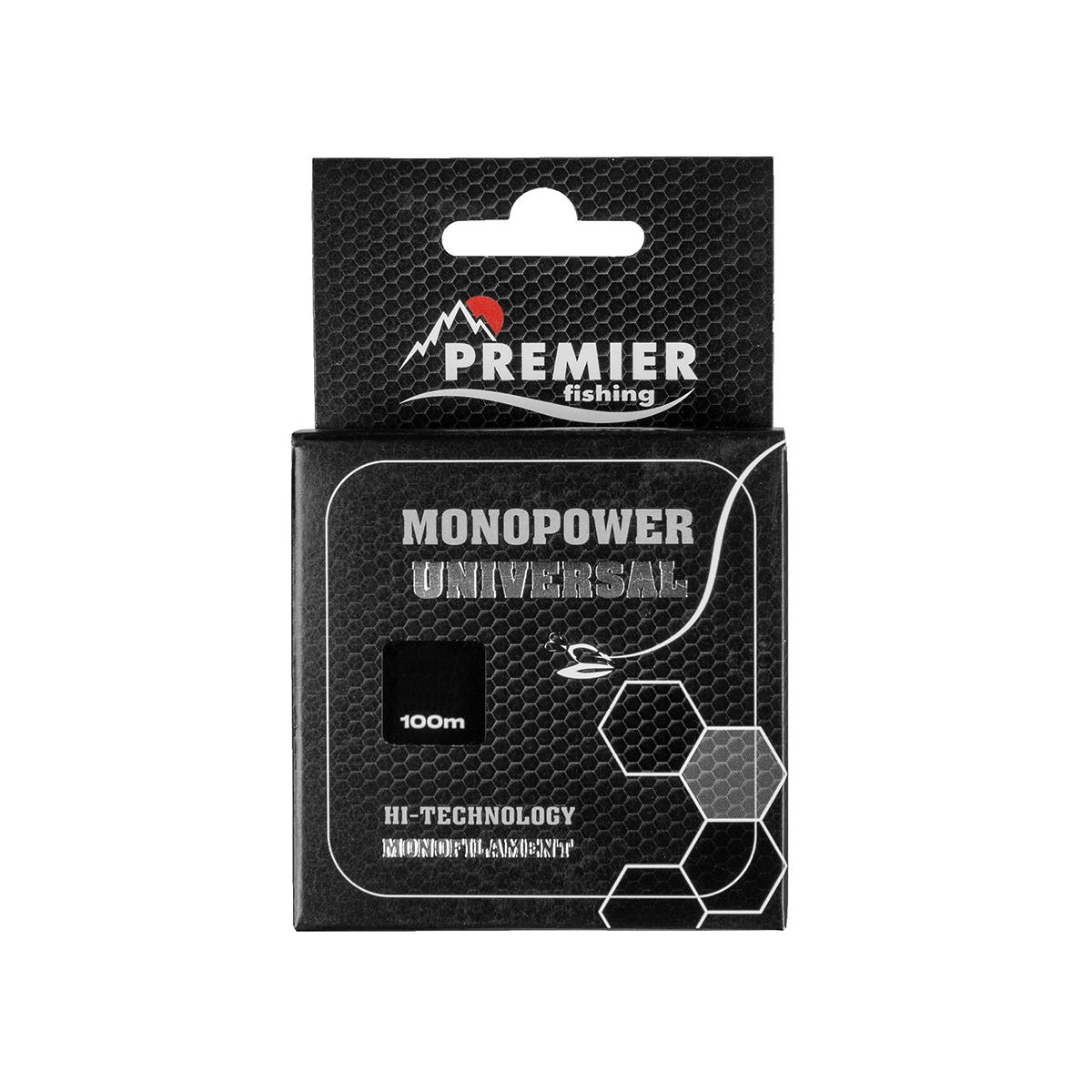 Леска MONOPOWER UNIVERSAL 0,10mm/100m Clear Nylon (PR-MU-T-010-100) Premier Fishing