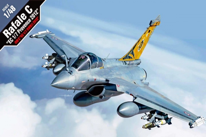 12346 Игрушка авиация Dassault Rafale C `EC 1/7 Provence 2012' Academy