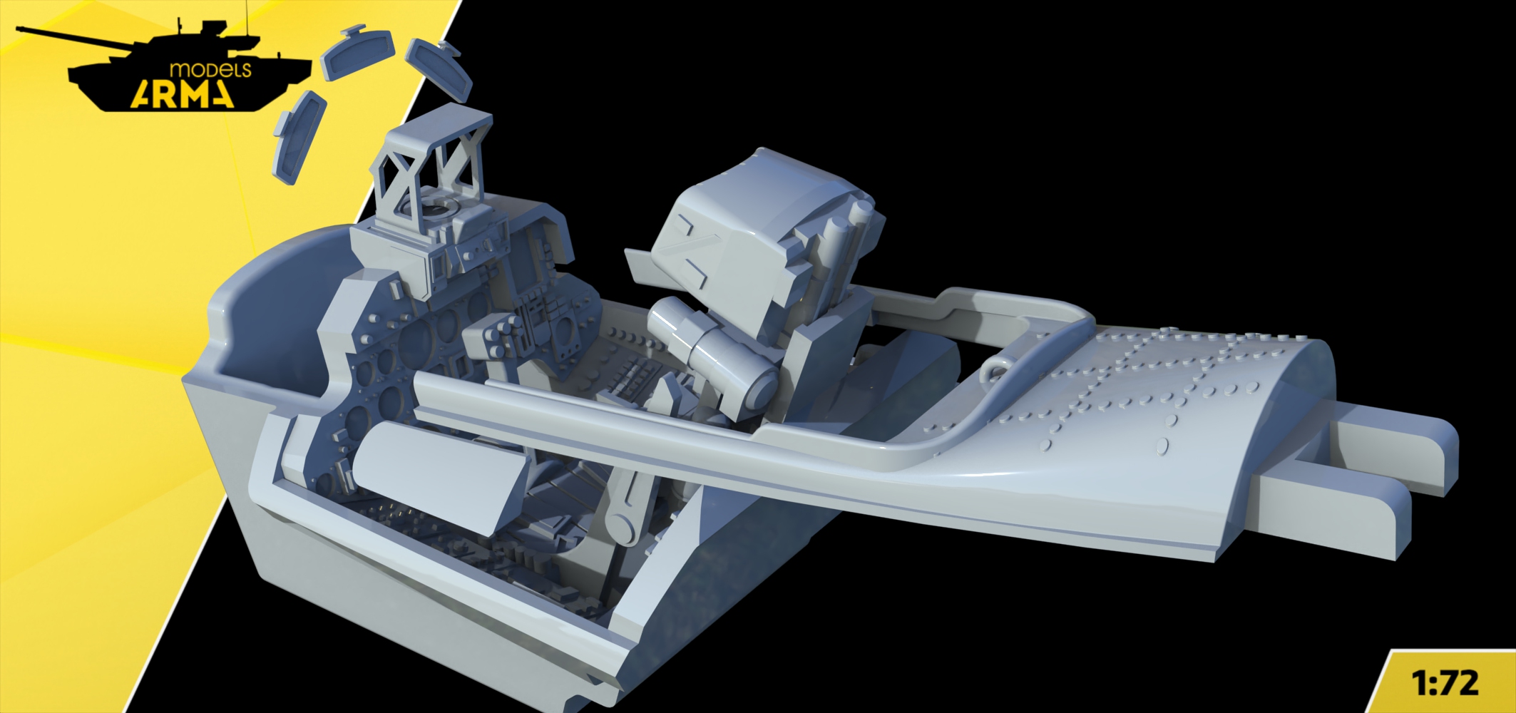 AM7255 Кабина (интерьер) Су-33 для модели фирмы Звезда 7297