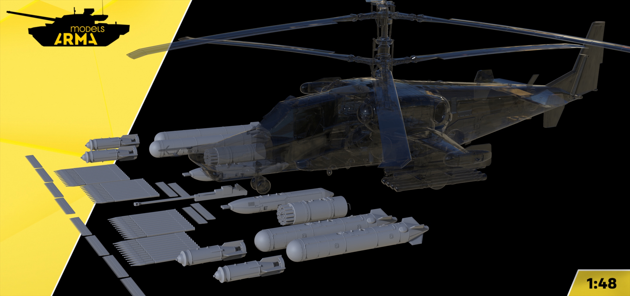 AM48334 Выставочный набор вооружения Ка-50/Ка-52 Arma Models