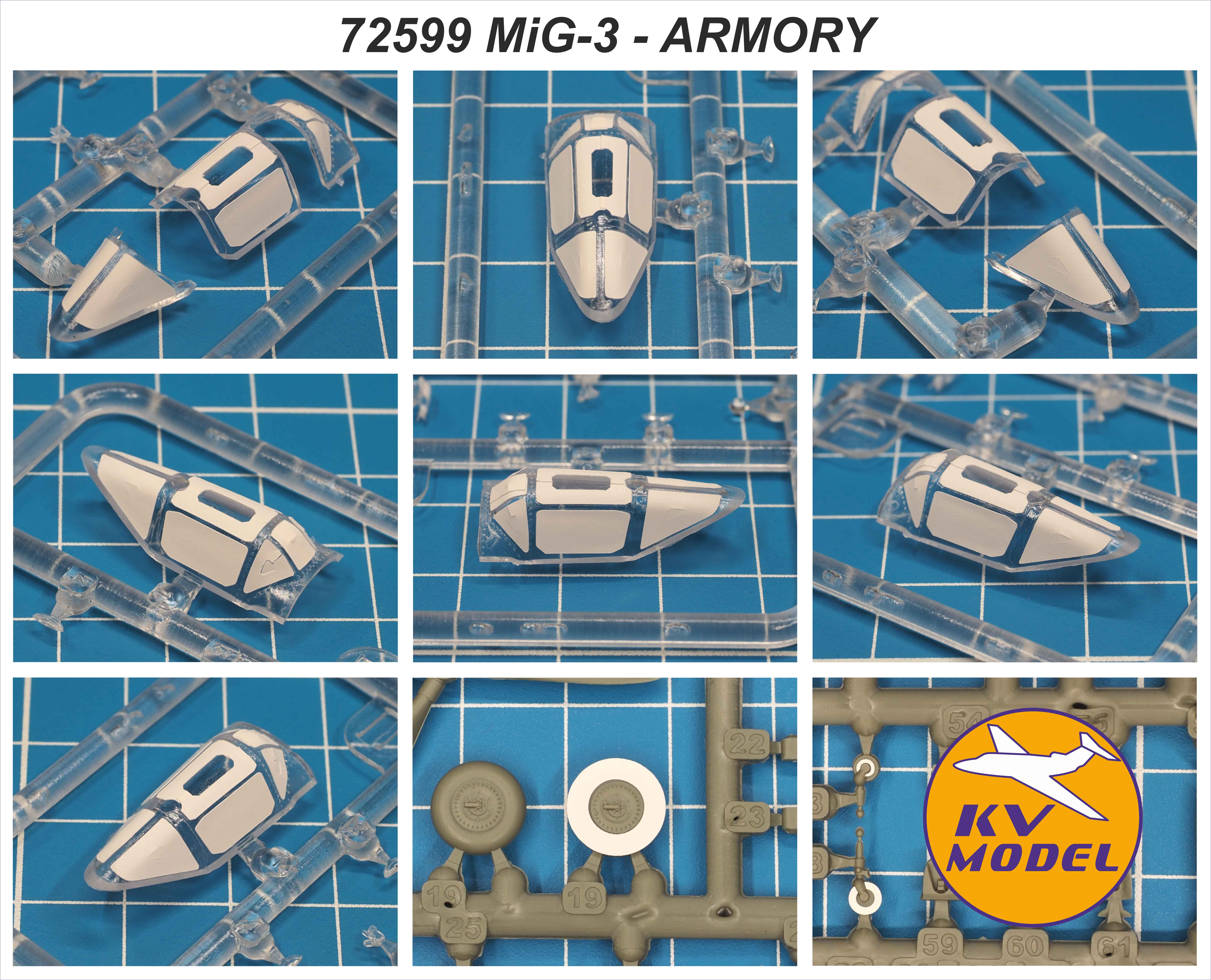72599KV Окрасочная маска МиГ-3 (ARMORY #72011) + маски на диски и колеса