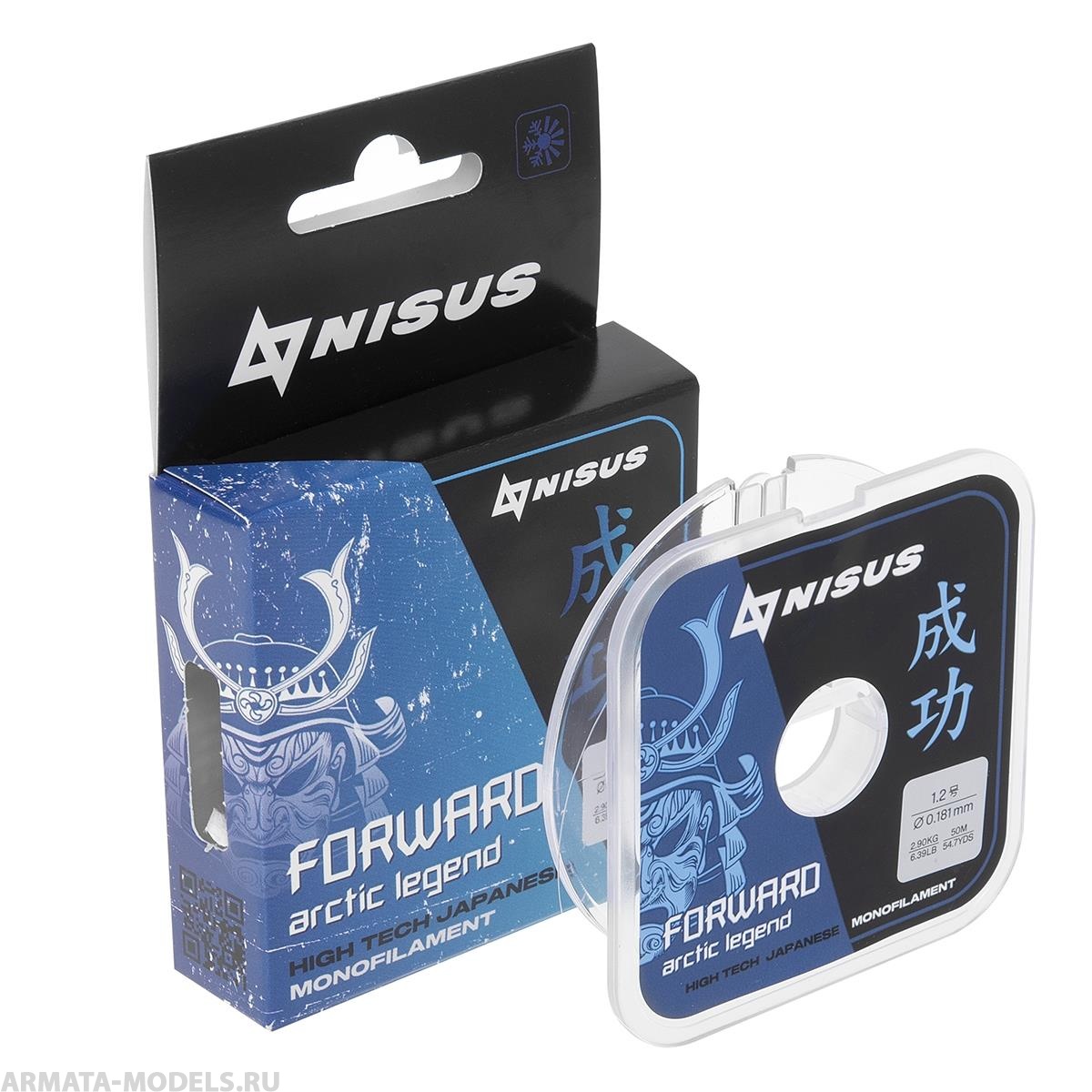 Леска FORWARD ARCTIC LEGEND 0,203mm/50m Nylon Transparent (N-FAG-0.203-50) Nisus
