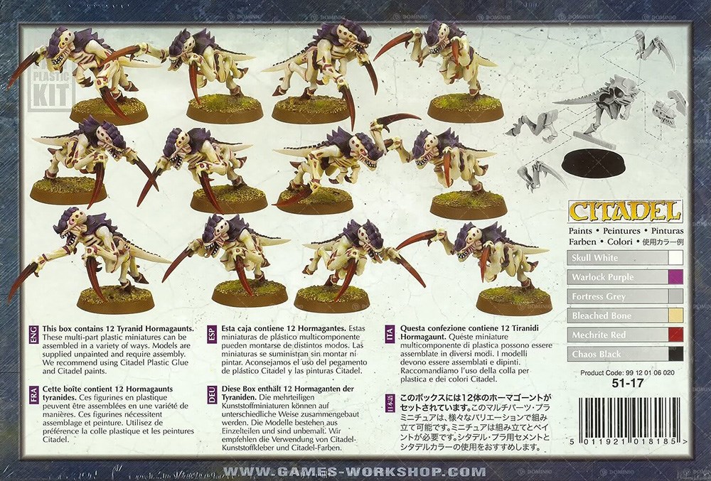 51-17GW Набор Тираниды. Стая Хормагаунтов (Tyranid Hormagaunt Brood) 51-17GW Набор Тираниды. Стая Хормагаунтов (Tyranid Hormagaunt Brood)