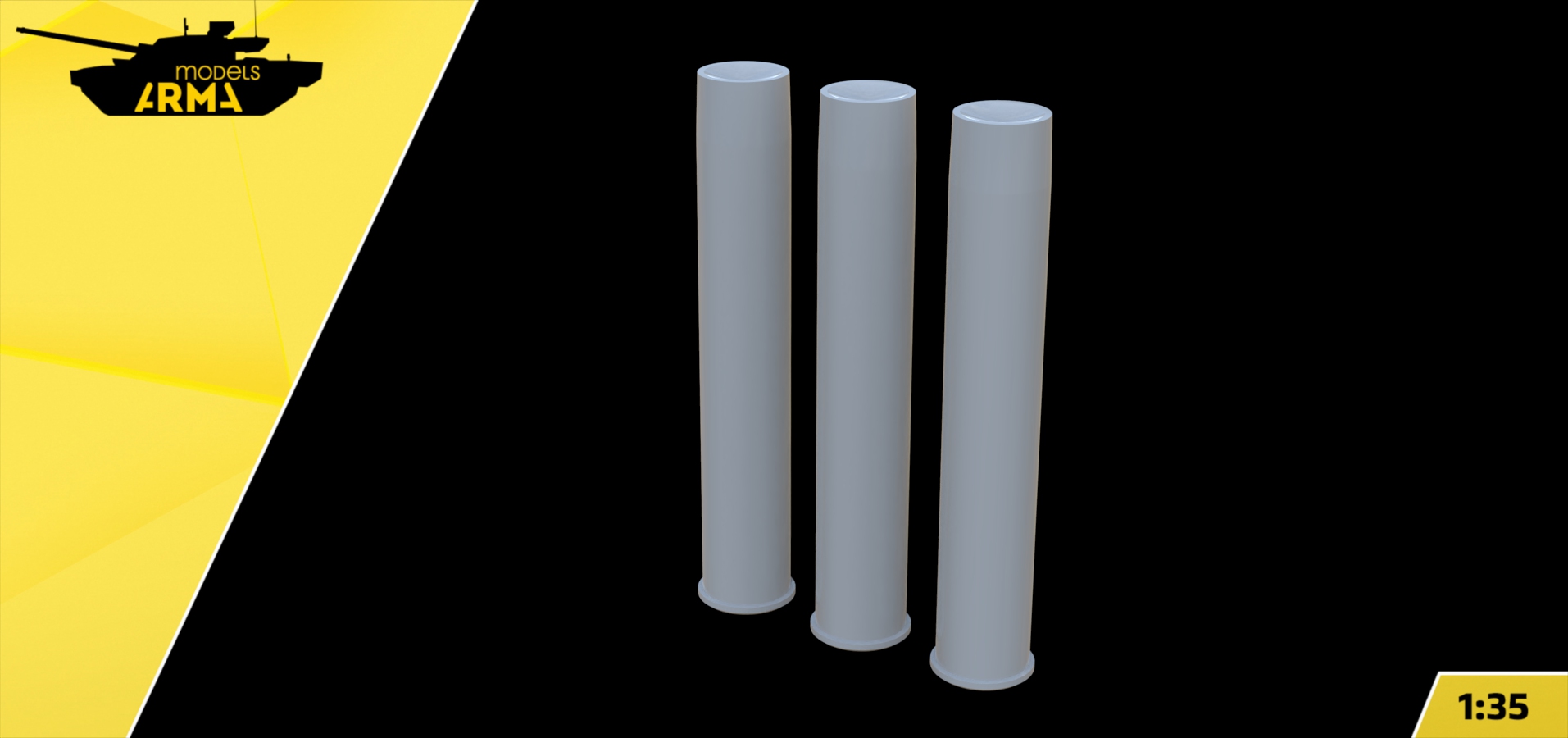 AM35990 Гильза для 122-мм выстрела 3 шт. (Не для свободной продажи) Arma Models