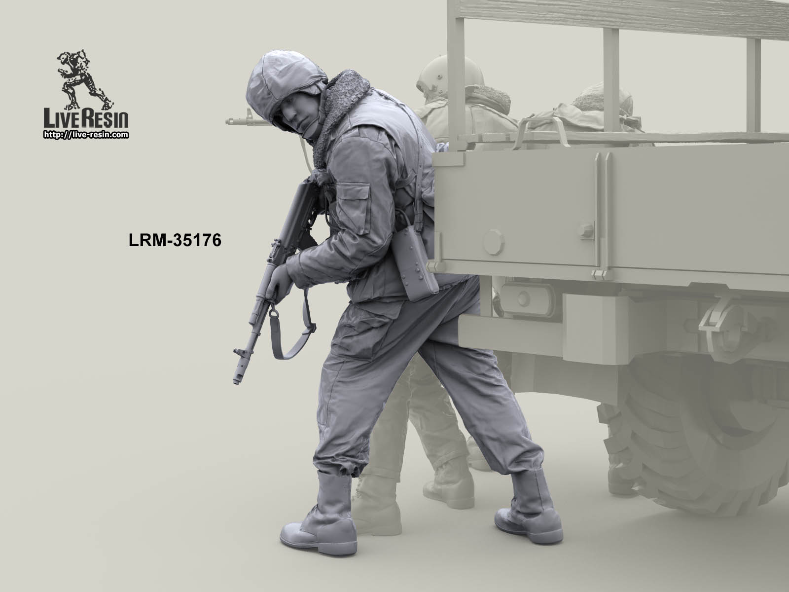 LRM35176 Военнослужащий ВВ, укрывается за углом Live Resin