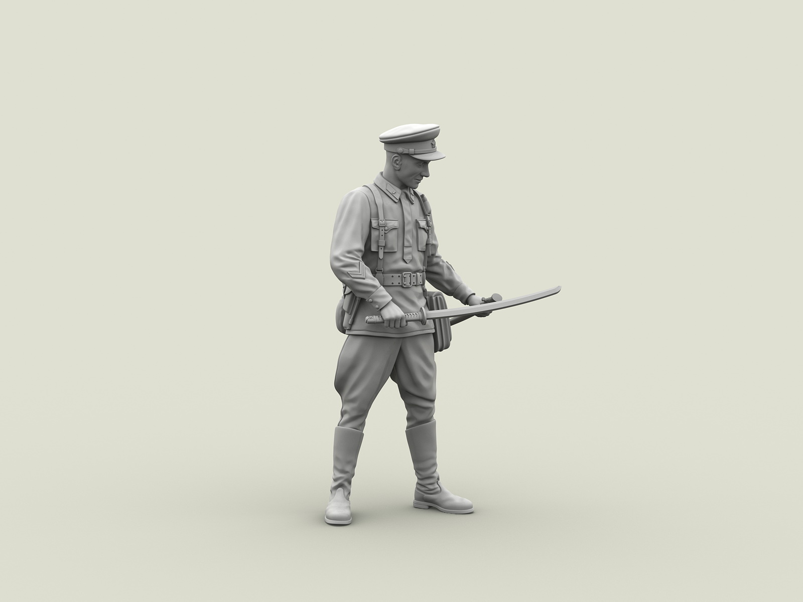 3122SOGA Капитан РККА с трофейным  мечом син-гунто. Халхин-Гол. 1939 г. SOGA Miniatures