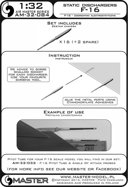 AM-32-084 Статические разрядники для Ф-16 (16шт + 2 запасных) AM-32-084 Статические разрядники для Ф-16 (16шт + 2 запасных)