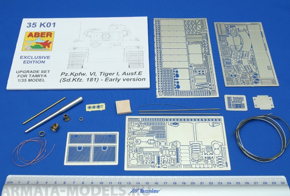 ABR-35-K01  Дополнения для  Pz.Kpfw. VI Ausf.E (Sd.Kfz.181) Tiger I – early version для Tamiya 1/35 ABR-35-K01  Дополнения для  Pz.Kpfw. VI Ausf.E (Sd.Kfz.181) Tiger I – early version для Tamiya 1/35
