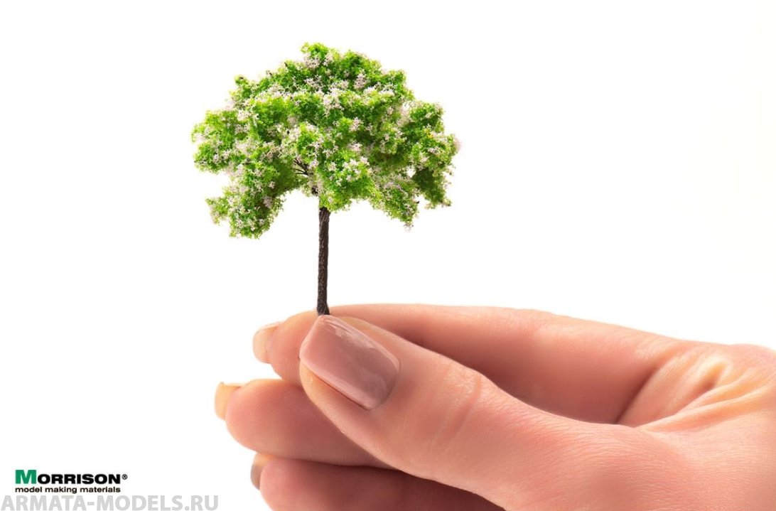 011dcv004 Сиреневое цветущее дерево для макета. Высота 5 см.