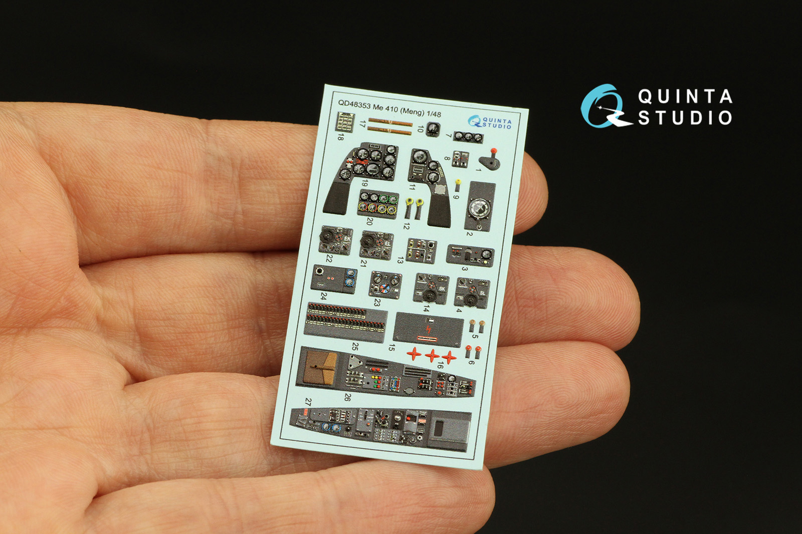 QD48353 3D Декаль интерьера кабины Me 410 (Meng)