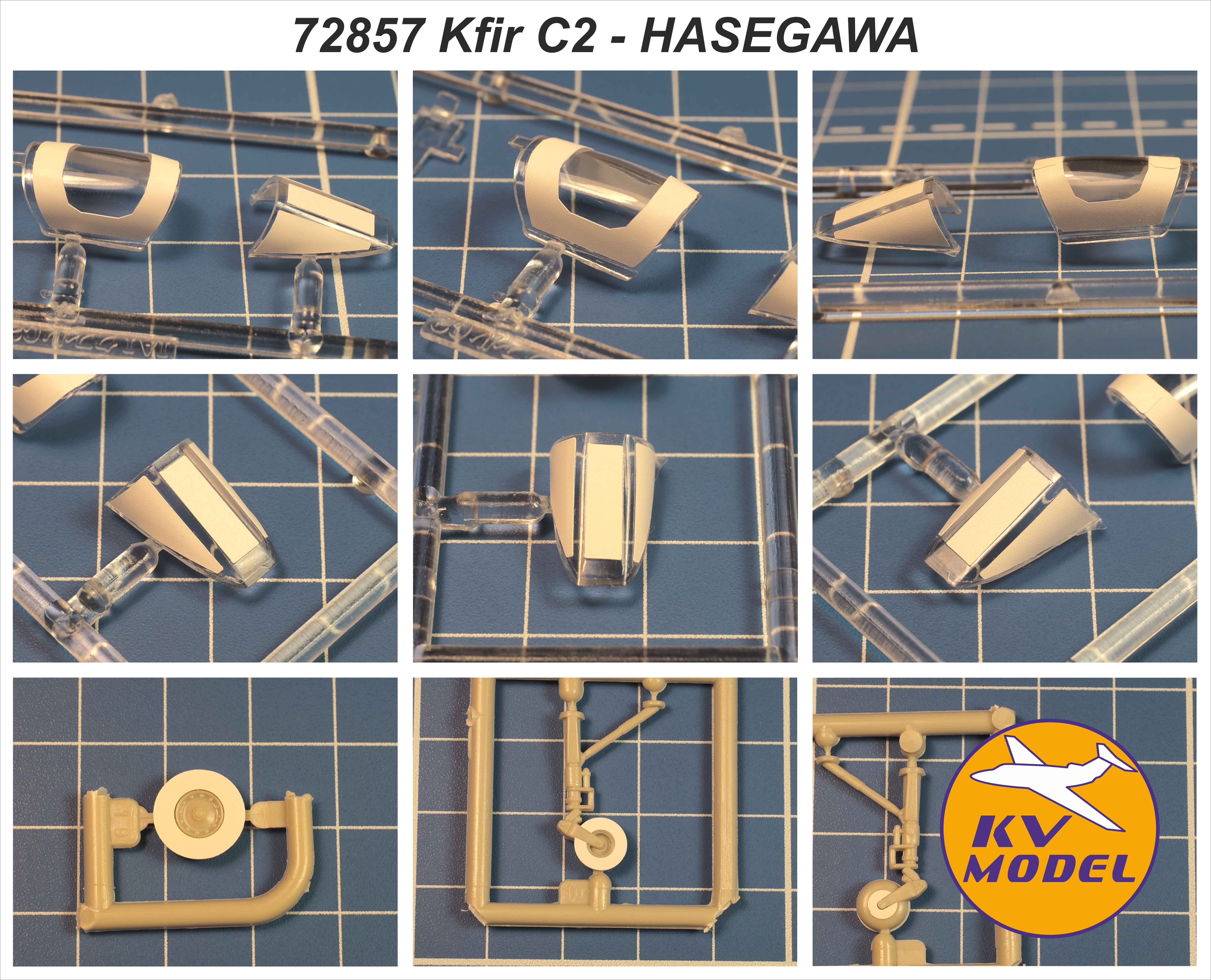 72857KV Окрасочная маска IAI Kfir C2 / F-21A (HASEGAWA #B25, #1149, #JS-149, #D15, #608, #02608, #65415, #00237, #00695, #00986, #64751) + маски на диски и колеса