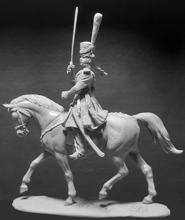 CHM-54295. Обер-офицер Московского казачьего графа Дмитриева-Мамонова полка, Россия 1812-14 гг. 54 мм. Материал - смола. Chronos Miniatures