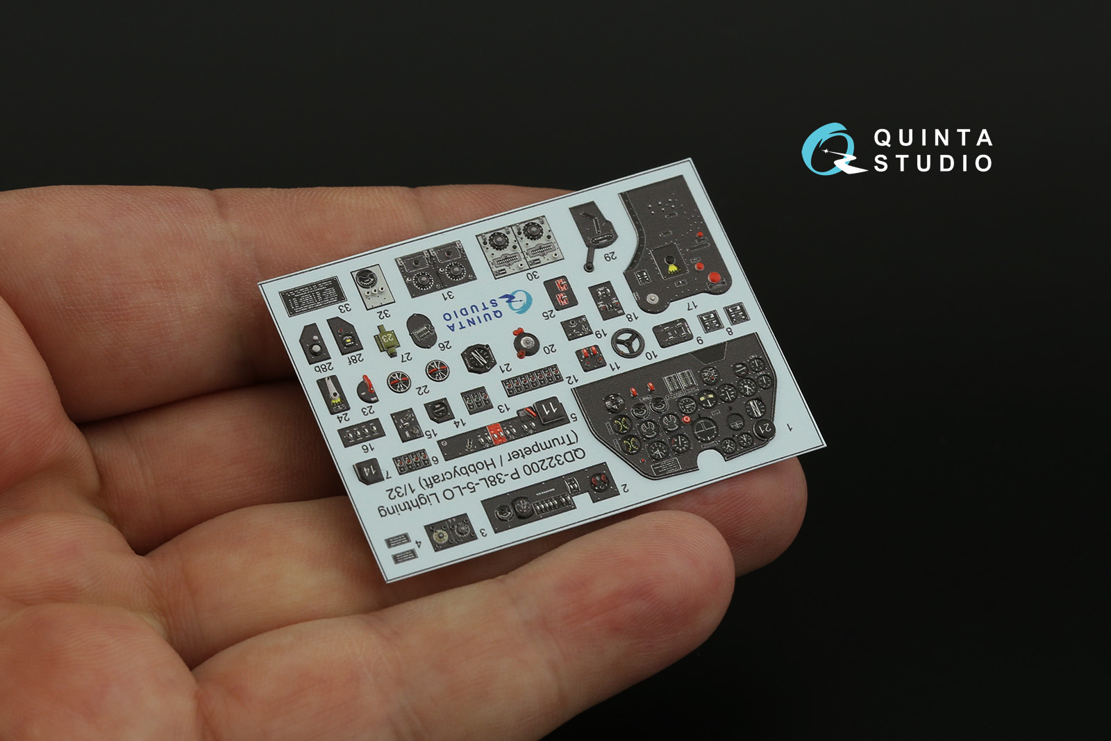 QD32200 3D Декаль интерьера кабины P-38L-5-LO Lightning (Trumpeter/Hobbycraft)