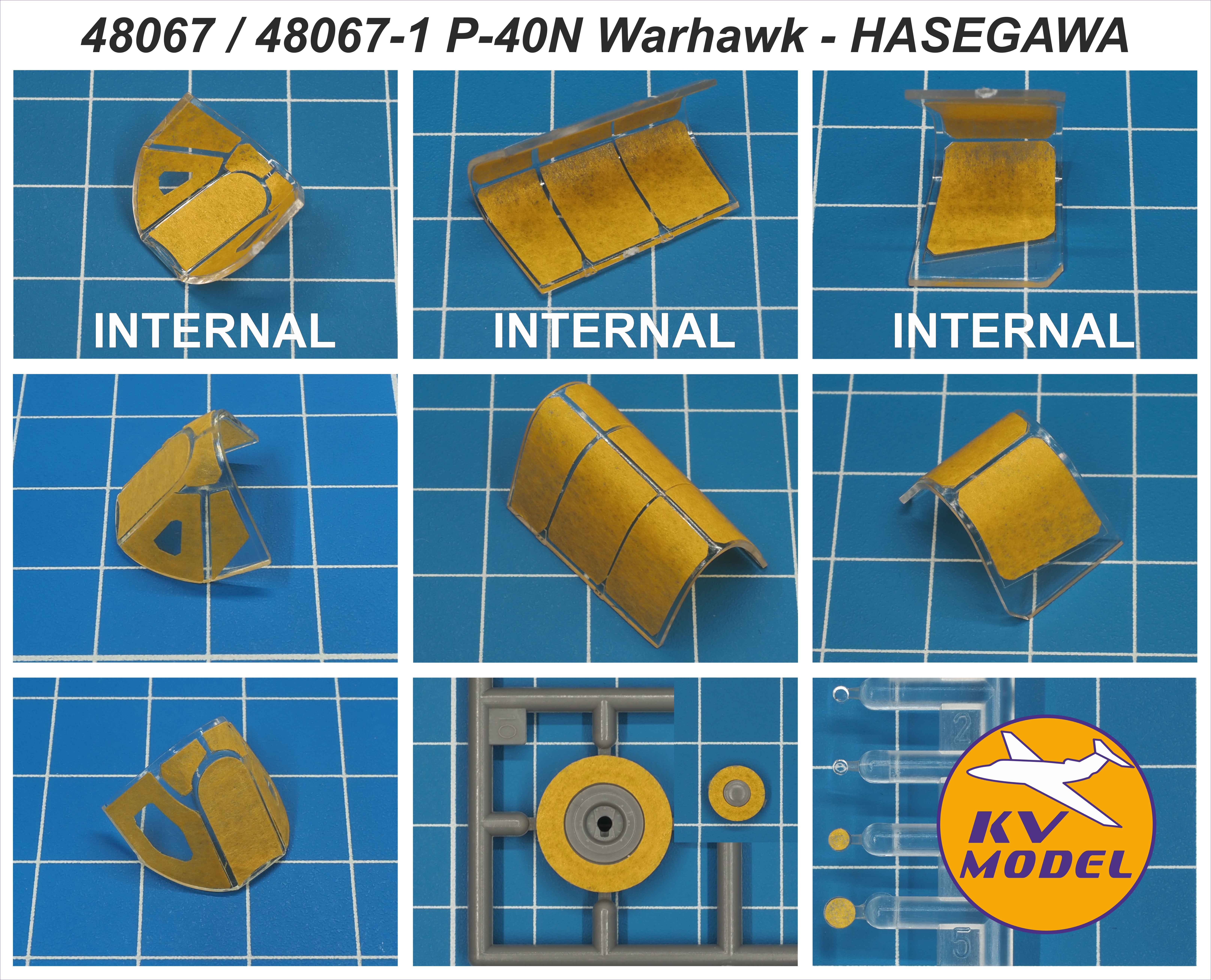 48067KV Окрасочная маска P-40N Warhawk / Kittyhawk Mk.IV (HASEGAWA #07516, #09088, #09769, #09740, #09924, #09732) + маски на диски и колеса