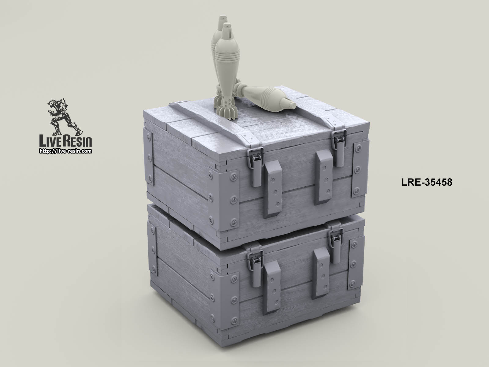 LRE35458 Закрытые ящики с 82 мм боеприпасами Live Resin