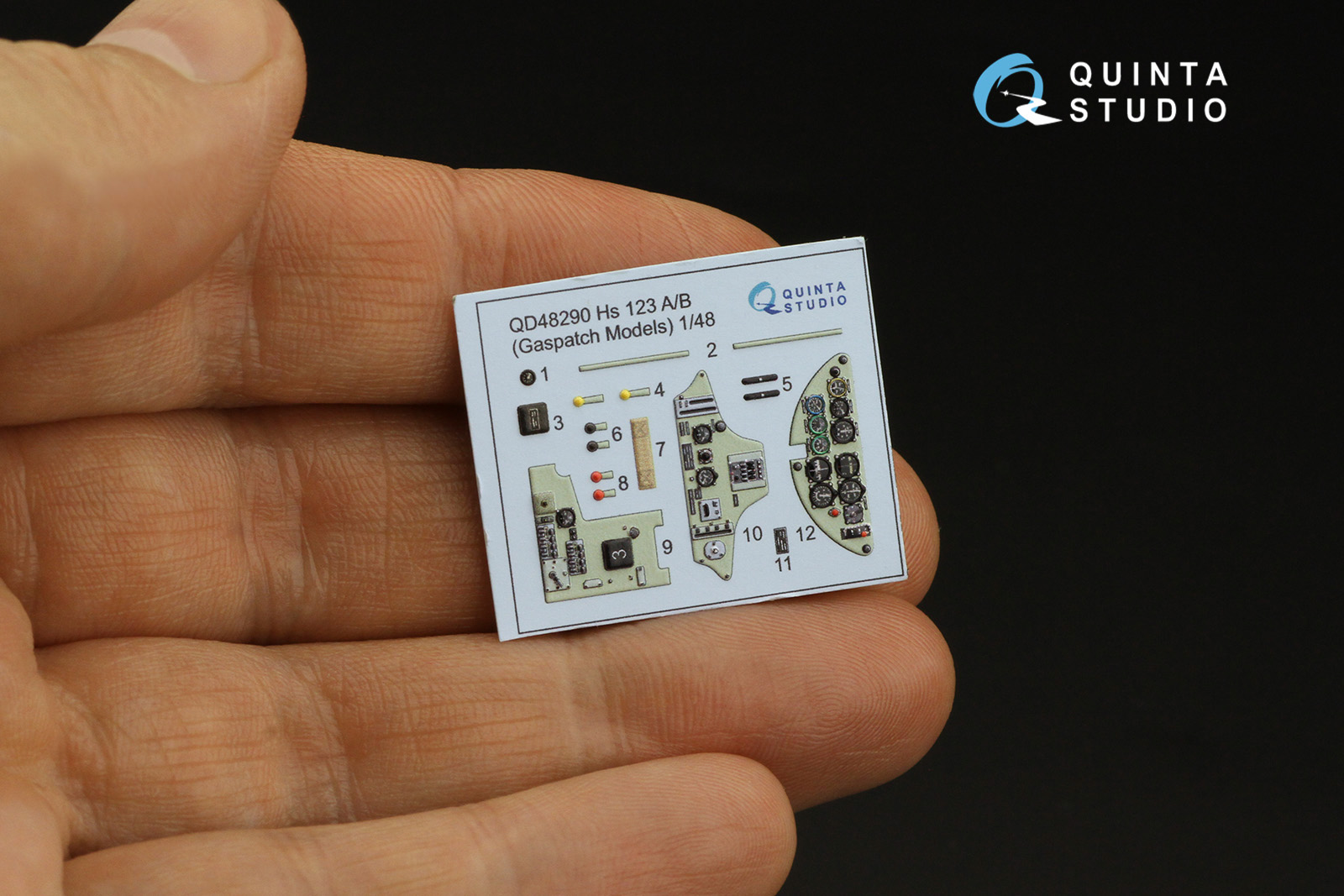 QD48290 3D Декаль интерьера кабины Henschel Hs 123A/B (GasPatch models)