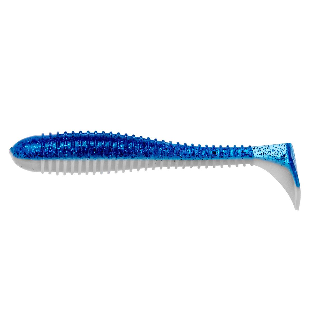 Виброхвост Catcher 3,55"/9 см Blue Sparkles & White 5шт. (HS-2-026) Helios Виброхвост Catcher 3,55"/9 см Blue Sparkles & White 5шт. (HS-2-026) Helios