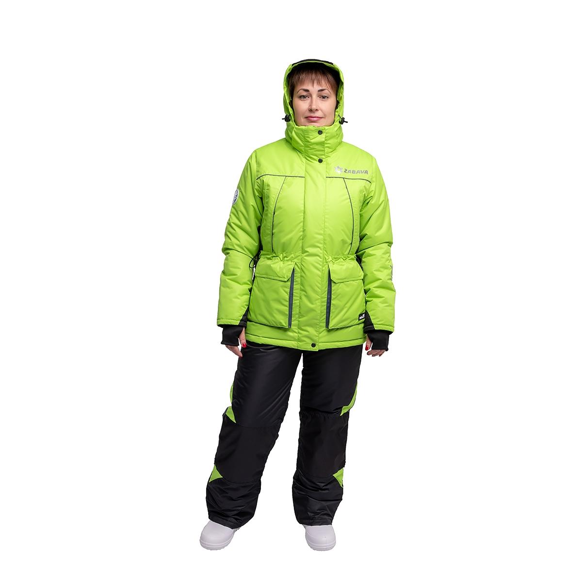 Костюм зимний ZABAVA 5/5 К, лайм/черный р.4XL (T-KSZA-4XL-56/170) Helios