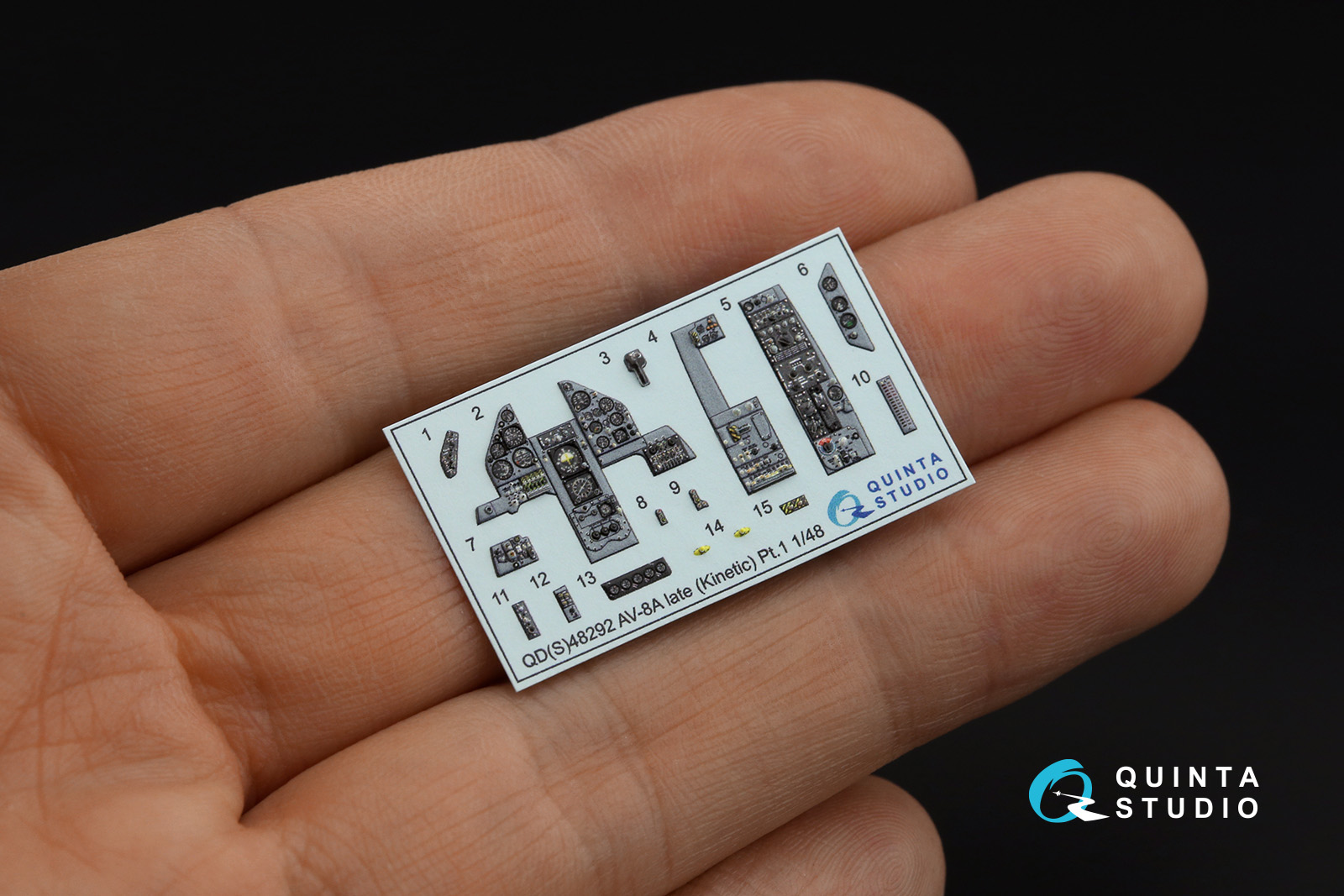 QDS-48292 3D Декаль интерьера кабины AV-8A Late (Kinetic) (Малая версия)