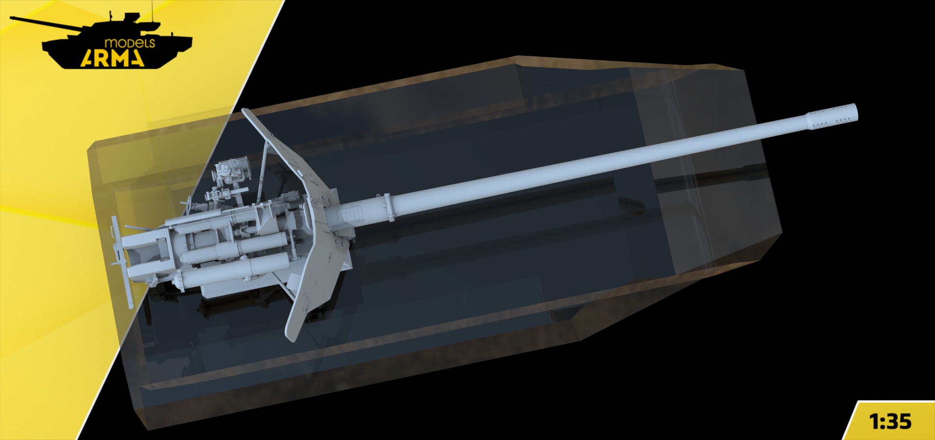 AM35974 100-мм противотанковая пушка МТ-12 Рапира на МТ-ЛБ (Не для свободной продажи) Arma Models