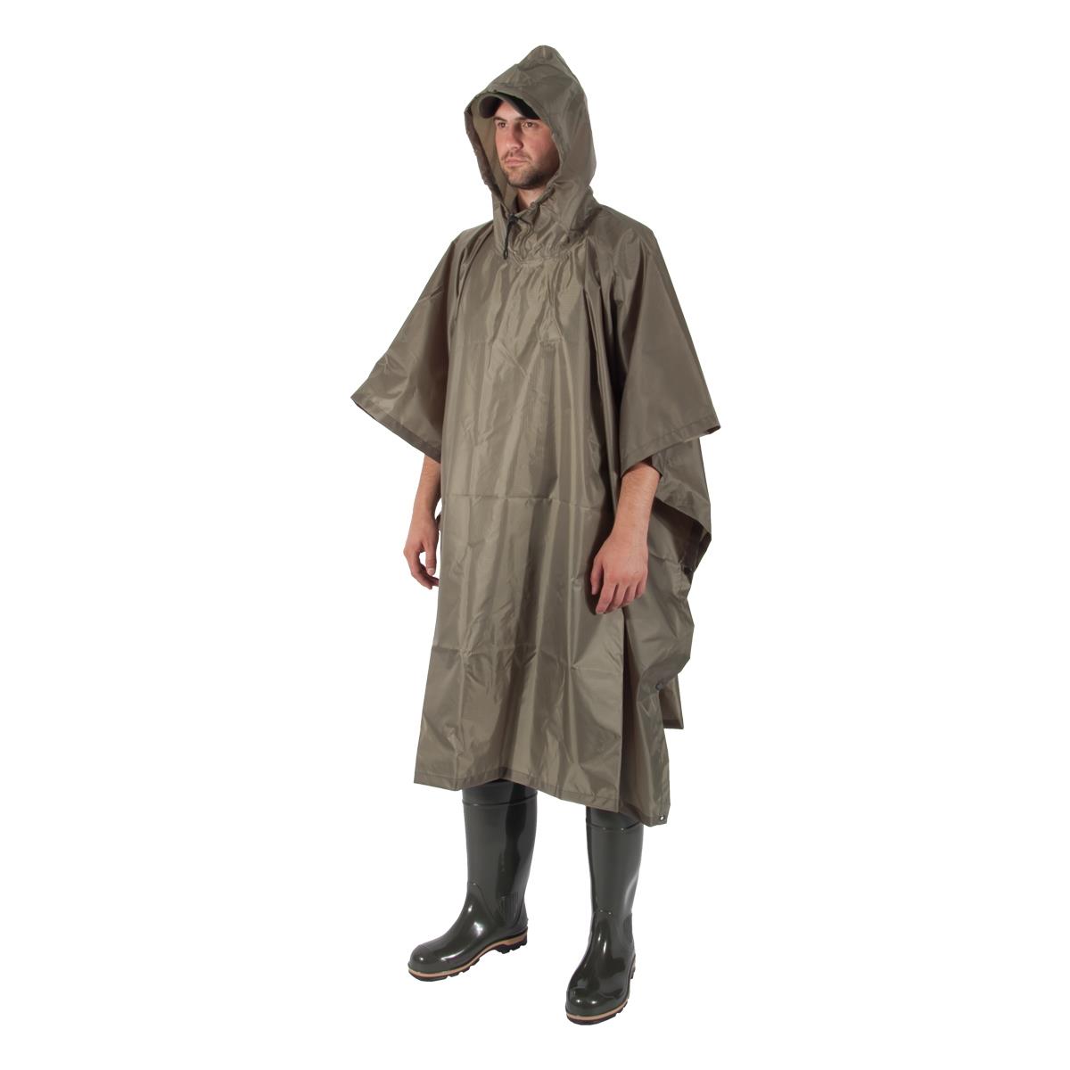 Накидка-дождевик Пончо, цв.хаки PU 5000 (T-PN-VVZ-PU5-002) Helios