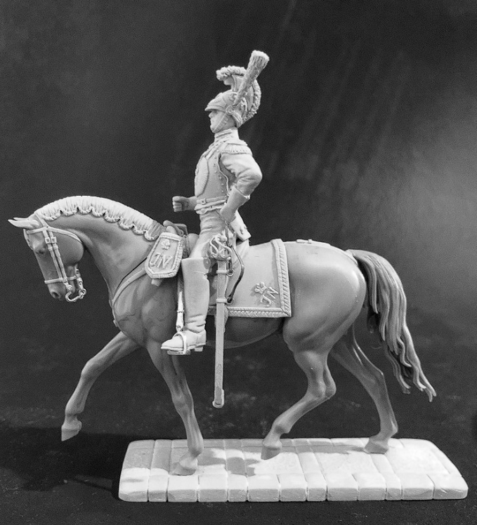 CHM-54327. Офицер "Garde du Corps", Вестфалия 1810-13. 54 мм. Материал - смола. Chronos Miniatures