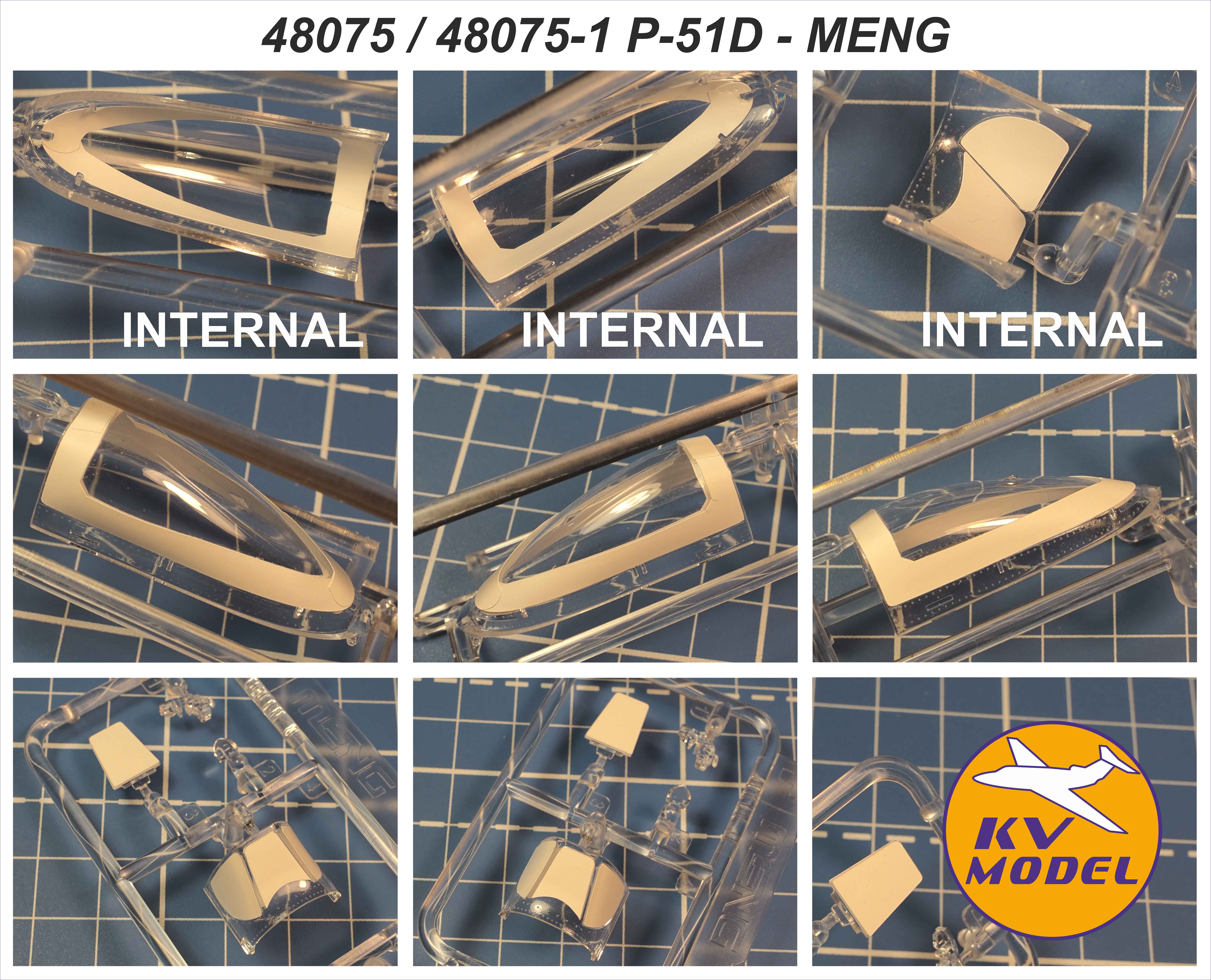 48075KV Окрасочная маска North American P-51D/K (MENG #LS-005, #LS-006, #LS-009, #LS-010)