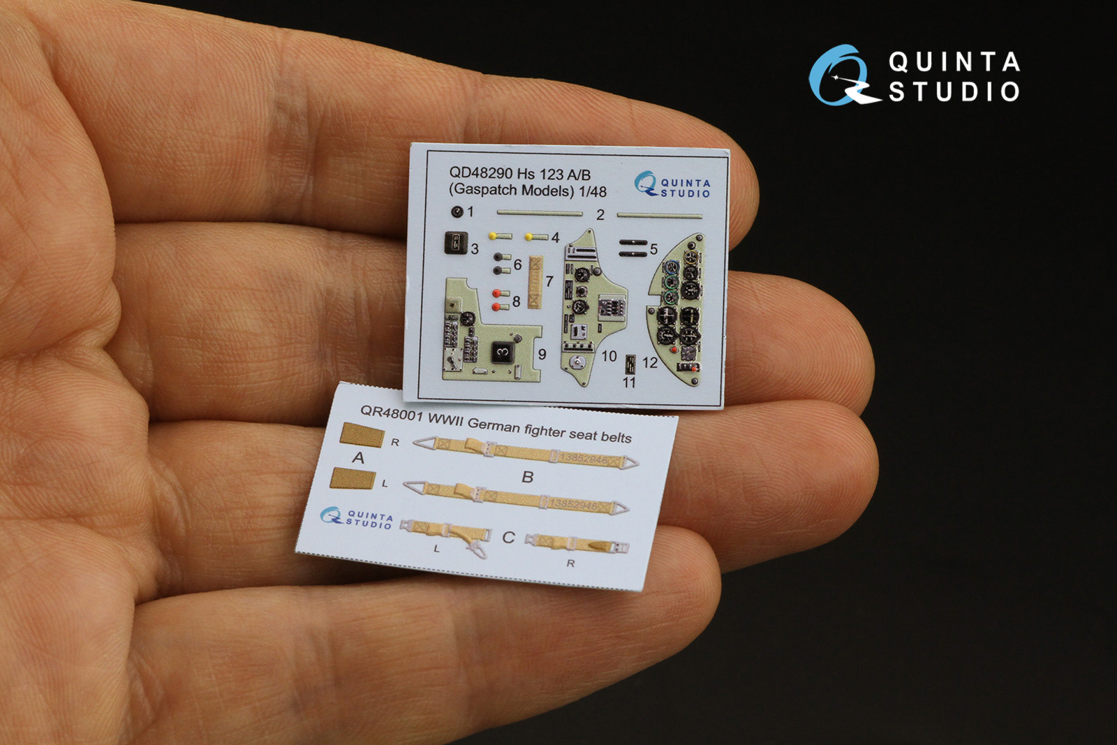 QD48290 3D Декаль интерьера кабины Henschel Hs 123A/B (GasPatch models)