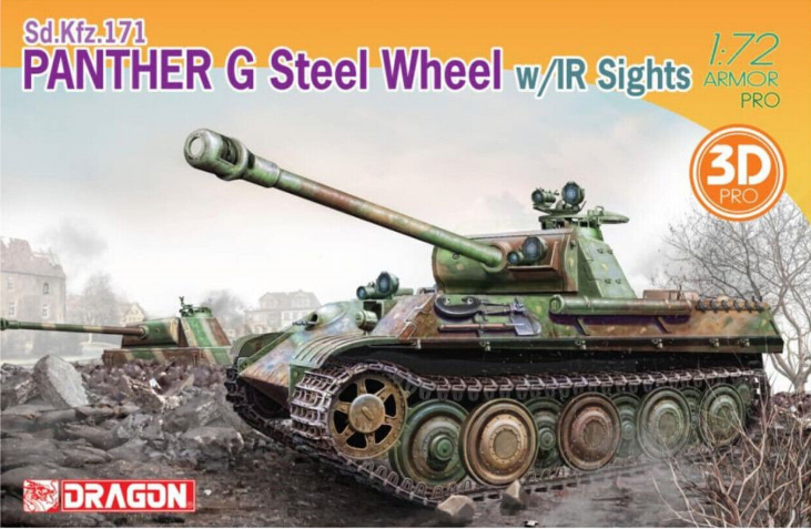 7697Д Sd.Kfz.171 PANTHER G STEEL WHEEL w/IR SIGHT (3D PRO) Dragon