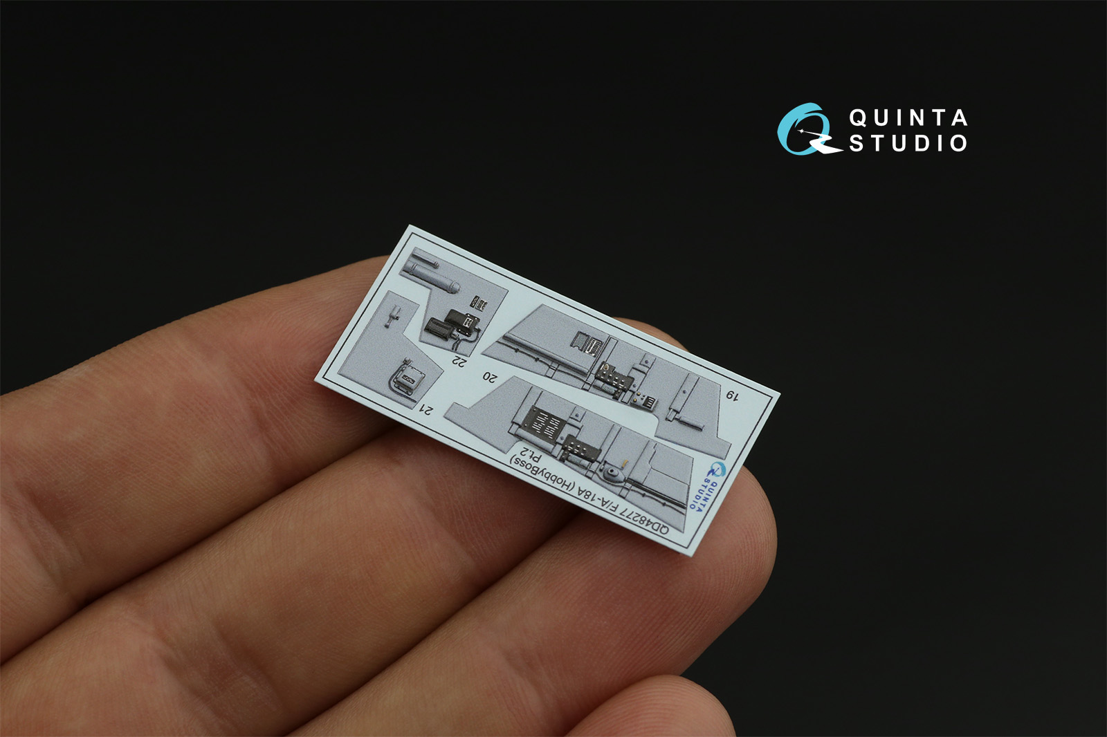 QD48277 3D Декаль интерьера кабины F/A-18А (HobbyBoss)