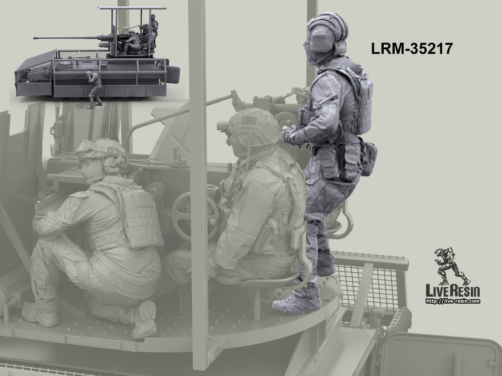 LRM35217 Российский современный артиллерист САУ командир - 15 (Не для свободной продажи) Live Resin