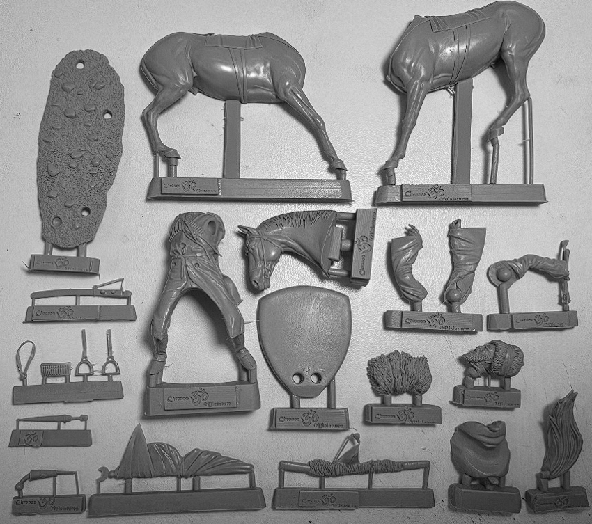 CHM-54359. Кавказский горец, 19 век (2 варианта левой руки). 54 мм. Материал - смола. Chronos Miniatures