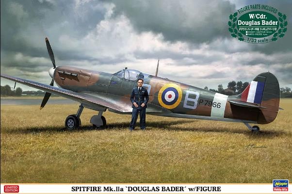 08247 Самолет SPITFIRE Mk.IIa DOUGLAS BADER w/FIGURE (HASEGAWA) 1/32 08247 Самолет SPITFIRE Mk.IIa DOUGLAS BADER w/FIGURE (HASEGAWA) 1/32