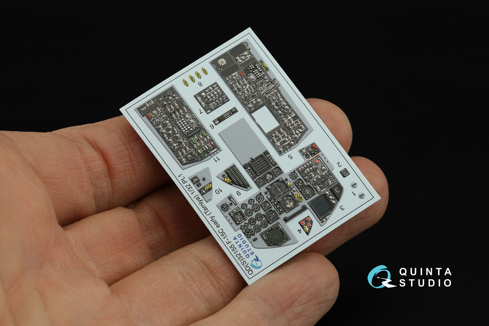 QDS-32155 3D Декаль интерьера кабины F-15C Early/F-15A/F-15J early (Tamiya) (Малая версия)