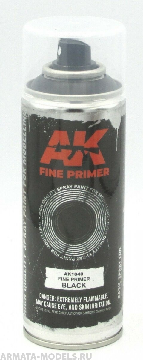 AK1040 Грунтовка в баллоне Fine Primer Black Spray (USA/CA) 200ml AK1040 Грунтовка в баллоне Fine Primer Black Spray (USA/CA) 200ml